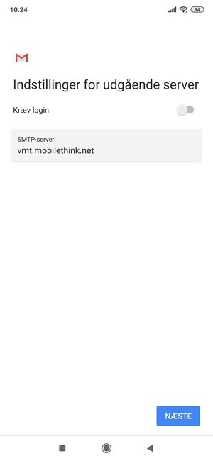 Slå Kræv login fra og vælg NÆSTE