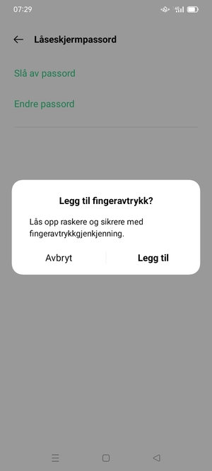 Velg ønsket alternativ og velg Ferdig