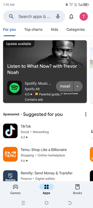 Select the Search bar