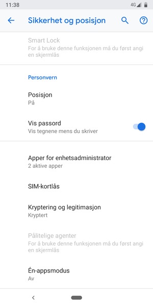 Velg SIM-kortlås