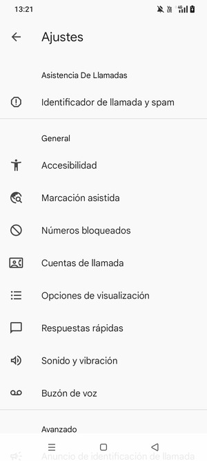 Seleccione Buzón de voz