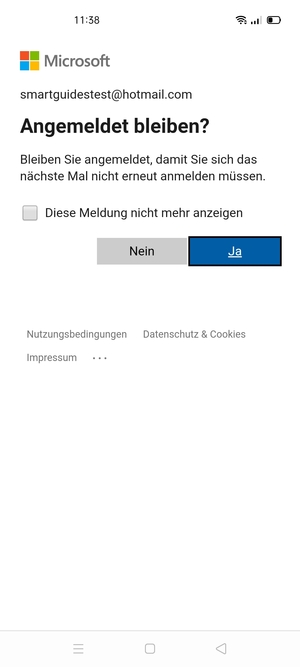 Wählen Sie die gewünschte Option