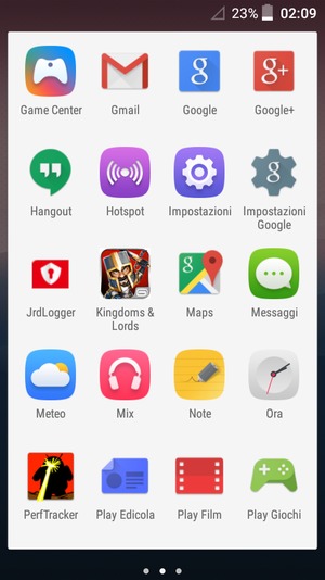 Scorri e seleziona Impostazioni
