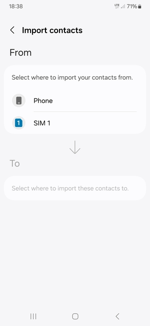 Select SIM 1 or SIM 2