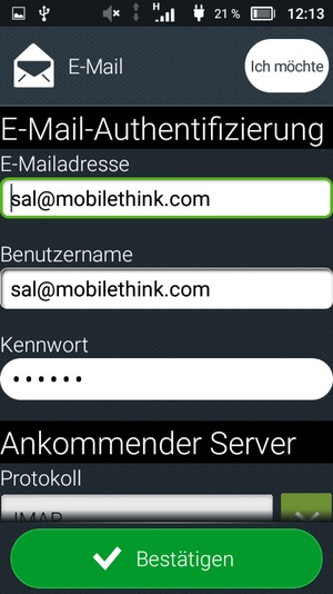 Geben Sie Benutzername ein