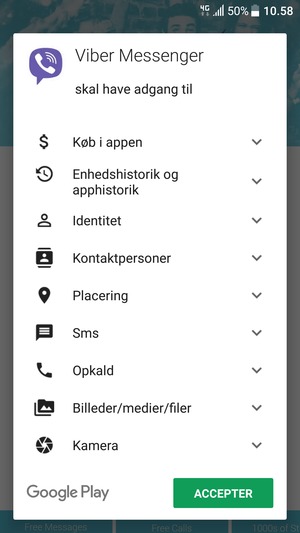 Vælg ACCEPTER