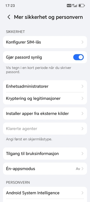 Velg Konfigurer SIM-lås