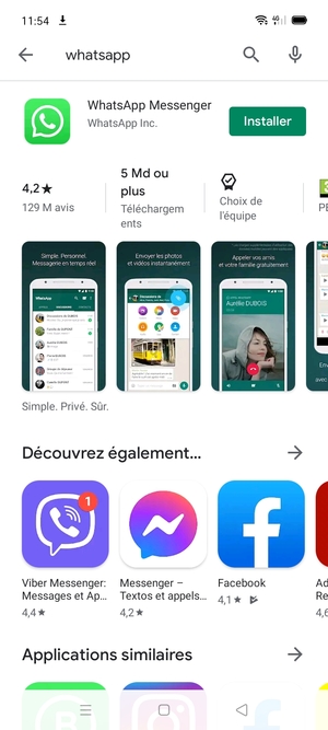 Sélectionnez l'appli