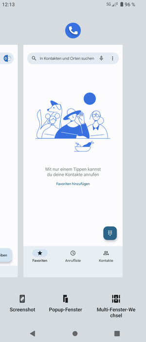 Apps nach oben streifen, um sie zu schliessen