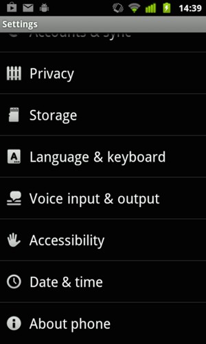 Scroll to and select About phone