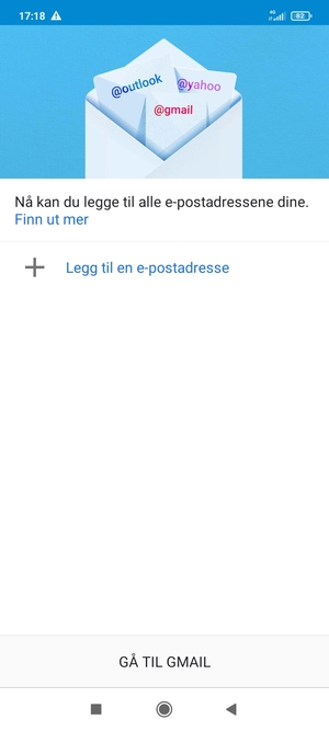 Velg Legg til en e-postadresse