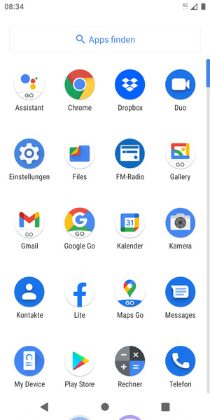 Wählen Sie Einstellungen