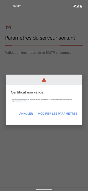 Sélectionnez MODIFIER LES PARAMÈTRES