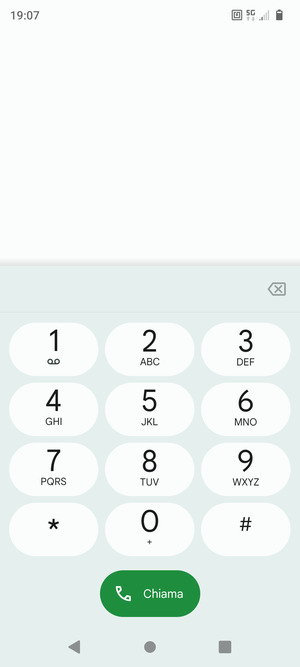 Premi e tieni premuto il numero 1