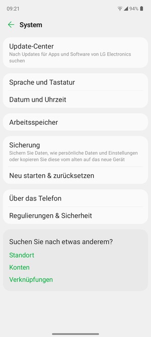 Wählen Sie Update-Center