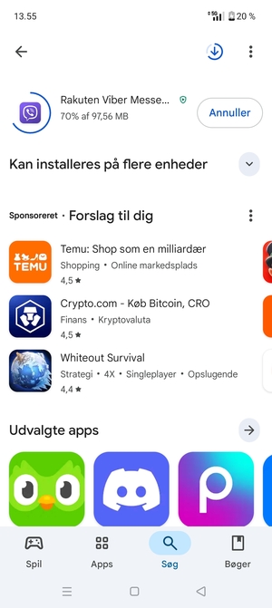 Afvent at installeringen er afsluttet