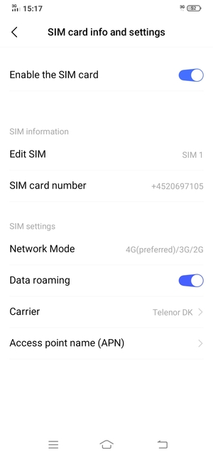 Turn Data roaming on or off