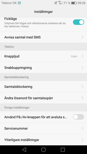 Scrolla till och välj Ytterligare inställningar