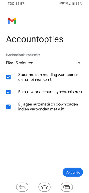 Selecteer Volgende