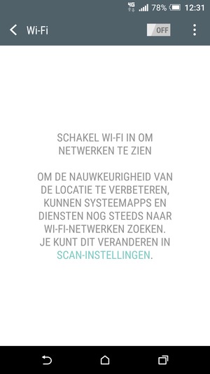 Schakel Wi-Fi in