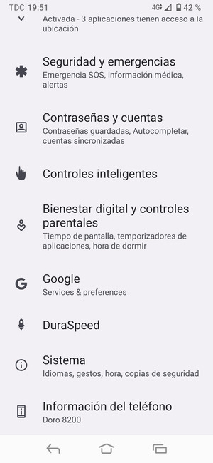 Desplácese y seleccione Sistema