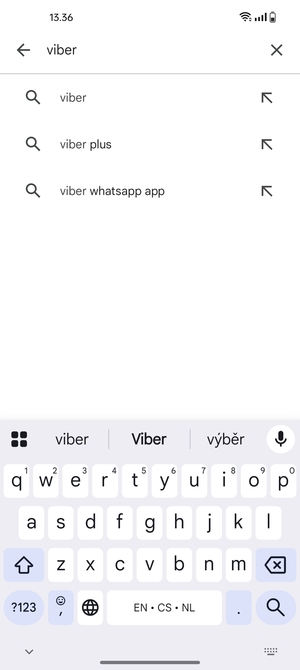 Enter the app name and select Search