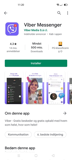 Vælg Installer