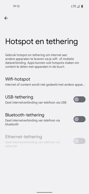 Selecteer Wifi-hotspot