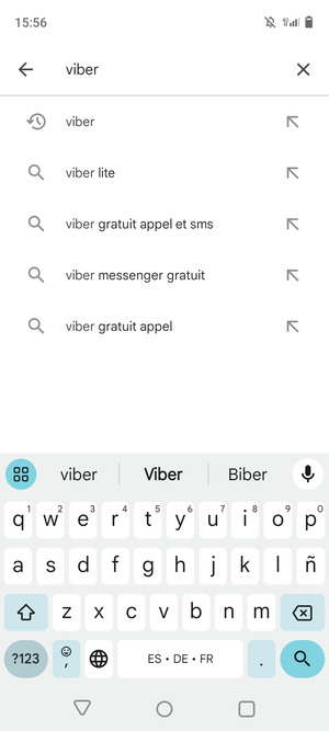 Saisissez le nom de l'appli et sélectionnez Rechercher