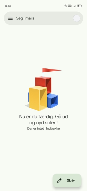 Din konto er klar til brug
