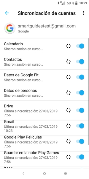 Su información será sincronizada