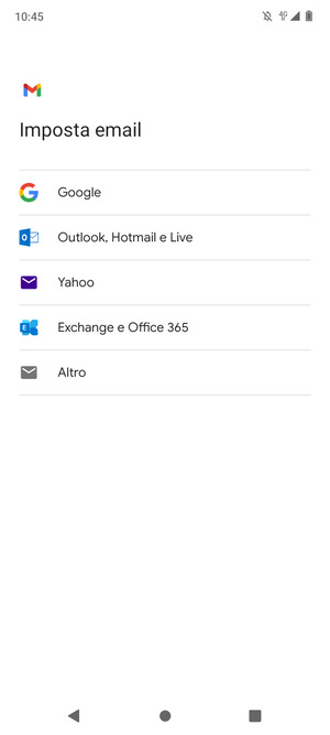 Seleziona Outlook, Hotmail e Live