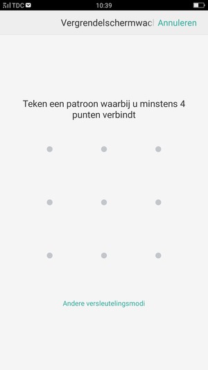 Teken een ontgrendelingspatroon