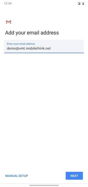 Enter your Email address and select NEXT