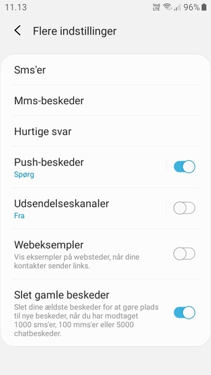 Vælg Sms'er