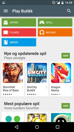 Velg søk-knappen