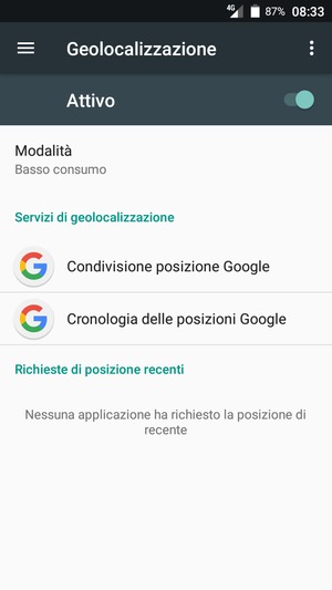 Disattiva Geolocalizzazione