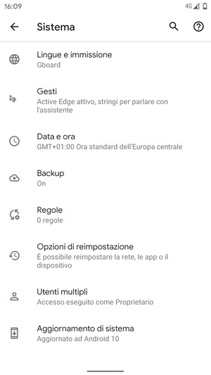 Seleziona Aggiornamenti di sistema