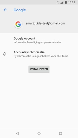 Selecteer Accountsynchronisatie