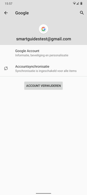 Selecteer Accountsynchronisatie