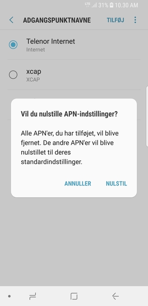 Vælg NULSTIL
