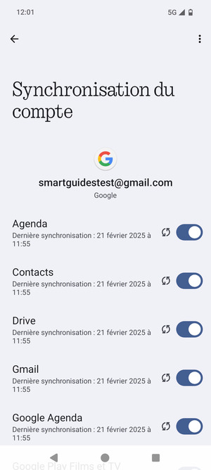 Sélectionnez le bouton du Menu