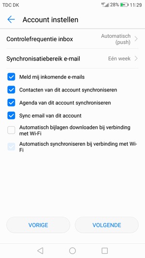 Selecteer VOLGENDE