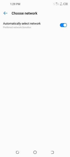 Turn off Automatically select network