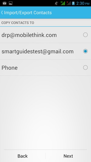 Select your Google account and select Next