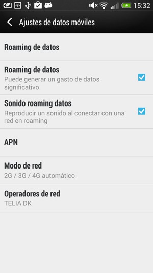 Seleccione Modo de red