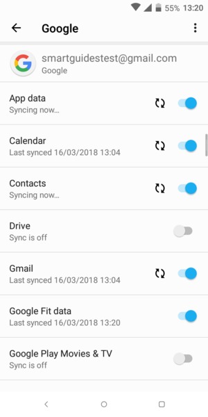 Your information will be synchronised