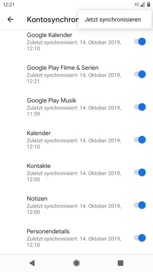 Wählen Sie Jetzt synchronisieren