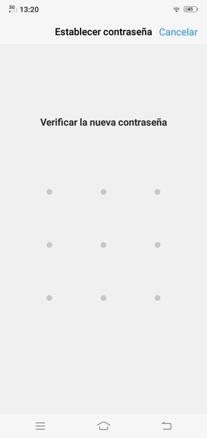 Dibuje de nuevo el patrón de desbloqueo