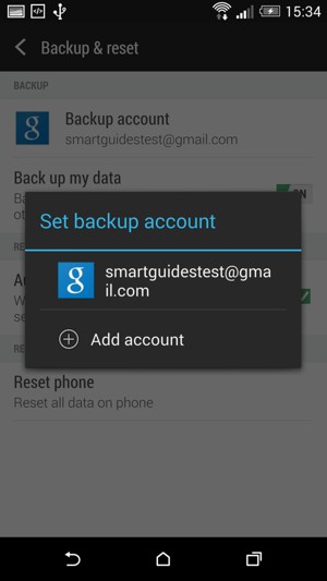 Select your account